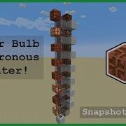 I Made The Smallest Synchronous Counter Minecraft Copper Bulb Snapshot