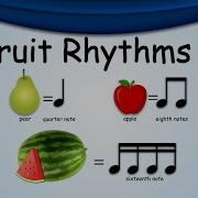 Fruit Rhythms 2 Learn Basic Music Rhythms With Fruit Names Green Bean S Music
