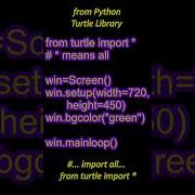 Python With Pleasure From Turtle Import Asterisk Character From Turtle Import All Asterisk Means All