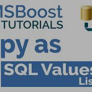 SSMSBoost Tip 2 Copy Data As SQL Values List In SSMS Results Grid SQL Server Management Studio