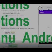 Options Menu For Android