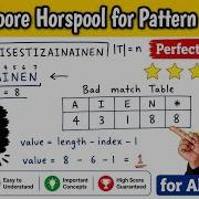 Boyer Moore Algorithm For Pattern Searching In AOA Boyer Moore Horspool Algorithm
