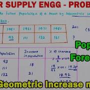 Population Forecasting Geometric Increase Method With Example Water Supply Engineering Numerical