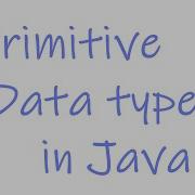 Java Primitive Data Types