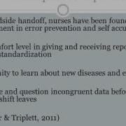 Bedside Handoff Communication Introducing Evidenced Based Nursing Practice