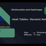 Hash Tables Ransom Note HackerRank Dictionaries HashTables