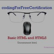 Basic HTML And HTML5 Uncomment HTML Freecodecamp 5 Of 28