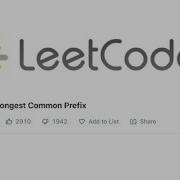 Leetcode Python 14 Longest Common Prefix
