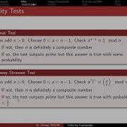 Applied Cryptology 12 5 Primality Testing