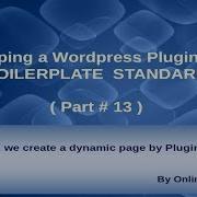 Wordpress Plugin Development Using Boilerplate From Scratch 13 Create Dynamic Page By Plugin