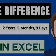 Получить дни месяцы и годы между датами в Excel 1 формула