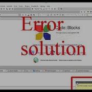 Code Blocks Environment Error Solution