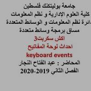 Keyboard Events Using Action Script 3 0
