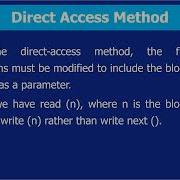 File Access Methods Operating Systems