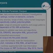 A Standardized Corpus For SQLite Database Forensics