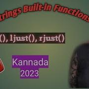 Python String Functions Center Ljust Rjust String Functions In Python Kannada 2023
