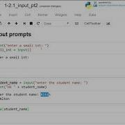 Input Prompts Introduction To Python Absolute Beginner Module 1 Video 16