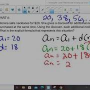 Arithmetic Sequence Recursive And Explicit Formula