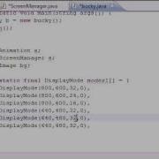 Разработка игр на Java 20 Список режимов отображения