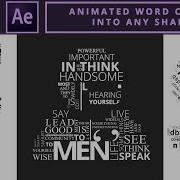 Animated Word Cloud Into Any Shape In After Effects No Plugin Required