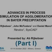 Advances In Simulation Of Agglomeration In Bayer Precipitation Part I
