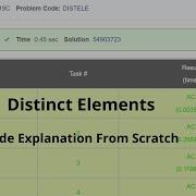 Distinct Elements CodeChef Starters 19 Division 3 Rated Codechef AC Solution