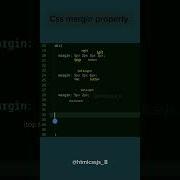 Learn Css Margin Property Html Coding Margin Css Shorts Property
