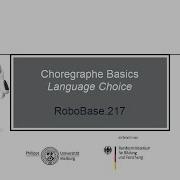 RoboBase 217 Choregraphe Basics Language Choice