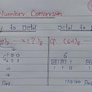 Binary To Octal And Octal To Binary Conversion Number Conversion