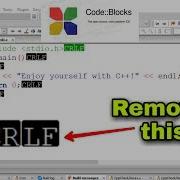 How To Remove CRLF From Codeblocks