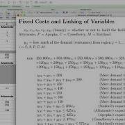 Integer Programming Fixed Costs And Linking Of Variables Facility Location With Excel Solver