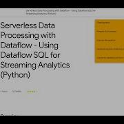 Serverless Data Processing With Dataflow Using Dataflow SQL For Streaming Analytics Python