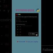 Python Quiz Day 1 What Is The Output Of The Following Code Python Pythoncode Python3