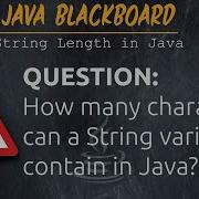 157 JavaBlackboard String Length In Java