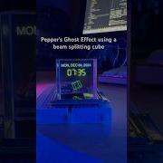 Pepper S Ghost Using A Beam Splitting Cube Peppersghost Holocube Esp32 Hologram Cyberpunk
