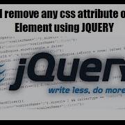 How To Add Remove Css Attribute Of Any Class Or Html Element Using Jquery