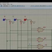 7 Segment Circuit With Logic Gate In Proteus 8 Professional