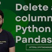 How To Delete A Column In Python Pandas Delete A Column In Python Pandas