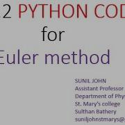 IV 1 2 Python Code Euler Method