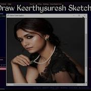 Draw Keerthysuresh Sketch Using Python Code Python Programming Hub