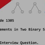 LeetCode 1305 All Elements In Two Binary Search Trees FAANG Interview Question
