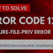 Error Code 1290 Mysql The MySql Server Is Running With The Secure File Priv Option MySQL Error