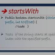 17 StartsWith Method In Strin Class In Java HINDI