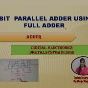 U2 L9 1 4 Bit Parallel Adder Using Full Adder Parallel Adder 4 BIT PARALLEL ADDER