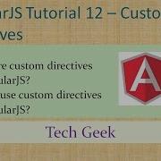 AngularJS Tutorial 12 Custom Directive In AngularJS