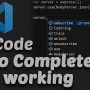 VS Code Auto Complete Intellisense Not Working Issue
