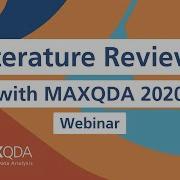 Webinar Literature Review With MAXQDA 2020