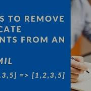 Remove Duplicate Elements From An Array Javascript Interview Question In Tamil