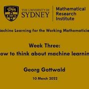 How To Think About Machine Learning Georg Gottwald