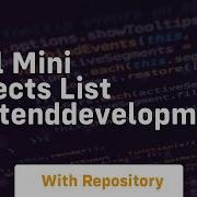 Html Mini Projects List Frontenddevelopment